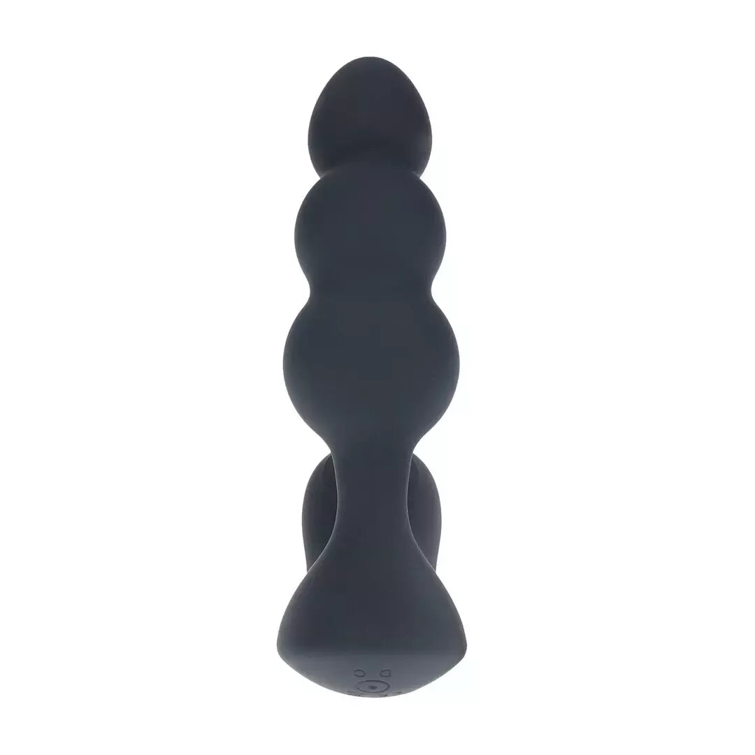 LEVELZ Revo Dual Motor belaidžiu nuotolinio valdymo pulteliu valdomas silikoninis prostatos stimuliatorius, juodas