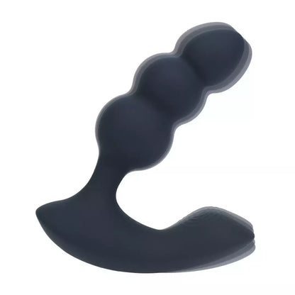 LEVELZ Revo Dual Motor belaidžiu nuotolinio valdymo pulteliu valdomas silikoninis prostatos stimuliatorius, juodas