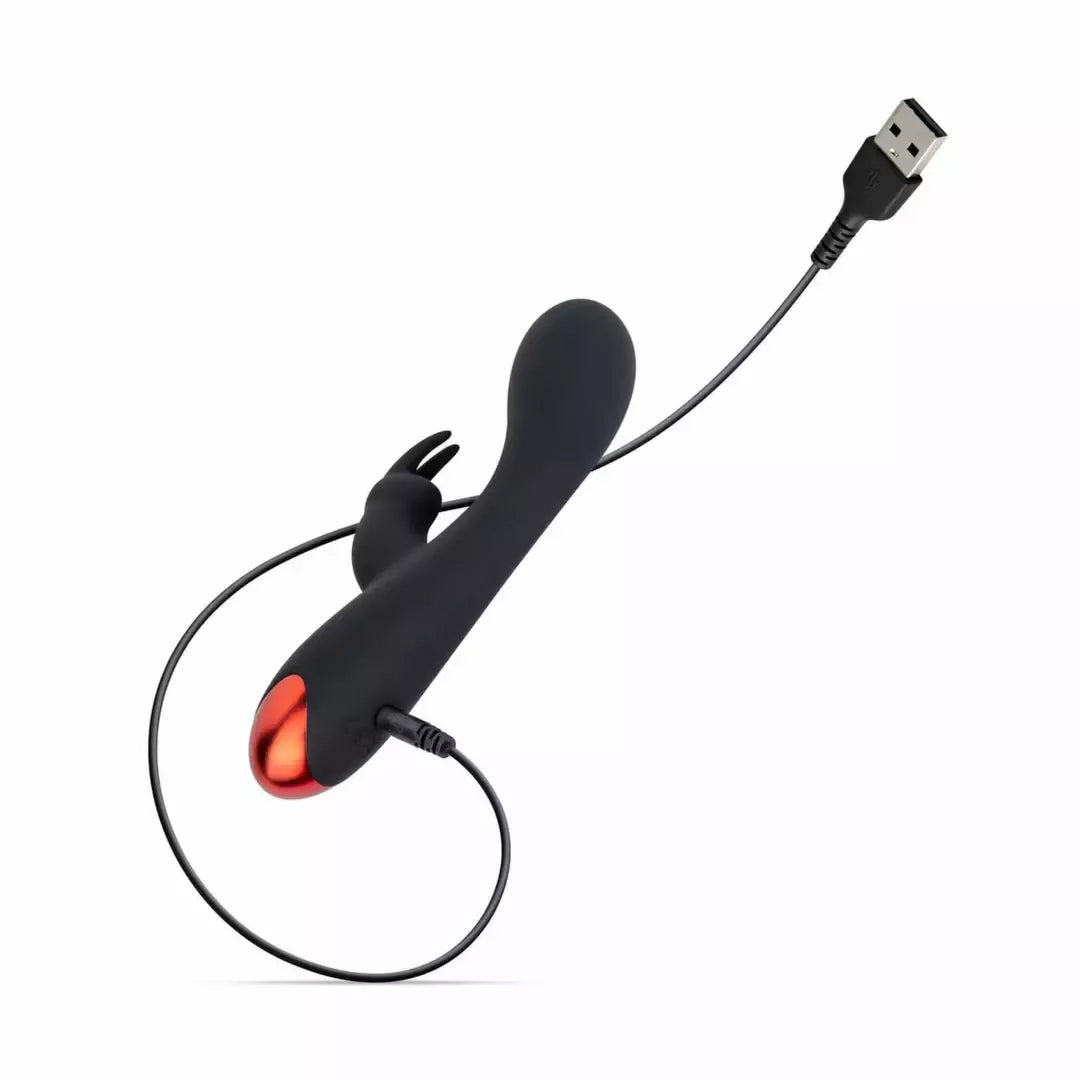 Lieberte Beate dvigubo poveikio silikoninis intymus prietaisas, rožinis, įkraunamas per USB
