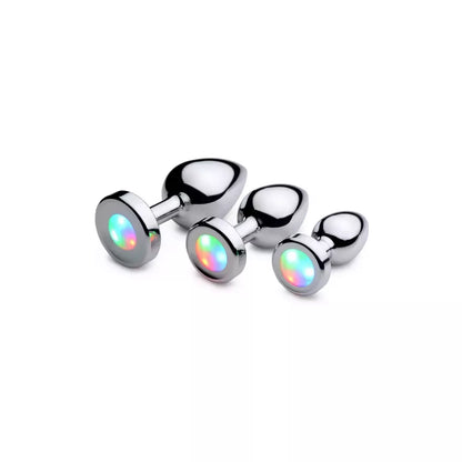Light Up Medium LED Aluminium Plug – spalvoto apšvietimo efektas