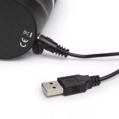 Lovehoney Happy Rabbit Realistic Black intymus vibratorius, 15 režimų, USB