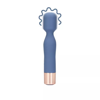 Loveline Mini Wand Blue Horizon – kompaktiškas briaunotas asmeninis masažuoklis