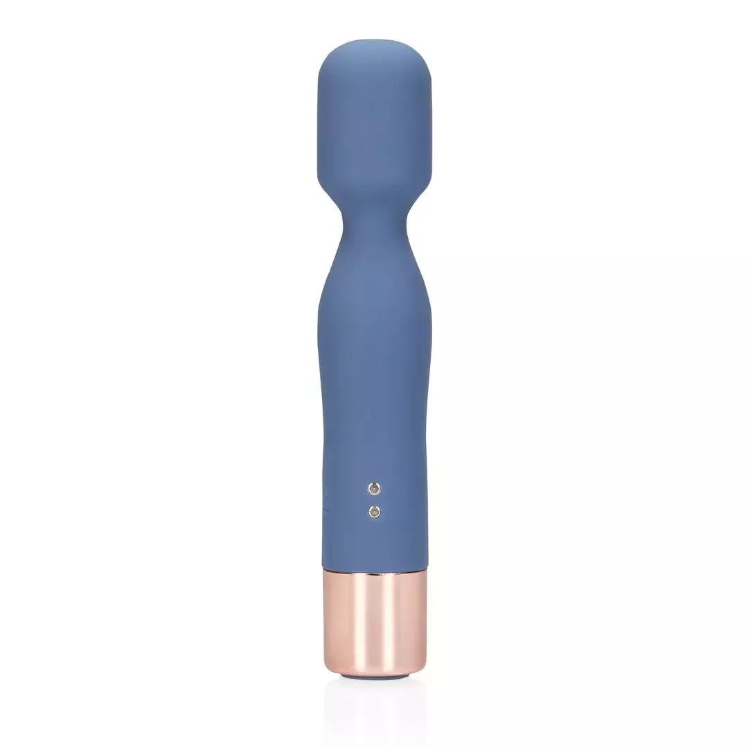 Loveline Mini Wand Blue Horizon – kompaktiškas briaunotas asmeninis masažuoklis