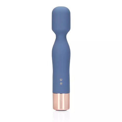 Loveline Mini Wand Blue Horizon – kompaktiškas briaunotas asmeninis masažuoklis