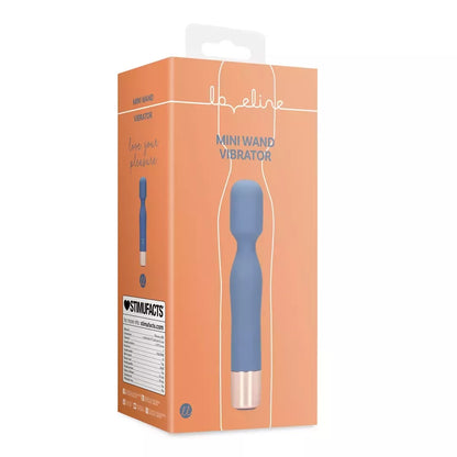 Loveline Mini Wand Blue Horizon – kompaktiškas briaunotas asmeninis masažuoklis