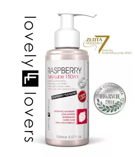 Lovely Lovers Oral Gel aviečių skonio 150ml šildantis pojūtis veganiškas