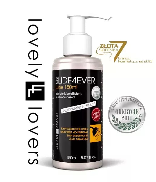 Lovely Lovers SLIDE4EVER intymus gelis, glicerino ir vandens pagrindo, silikoninio efektyvumo, 150 ml