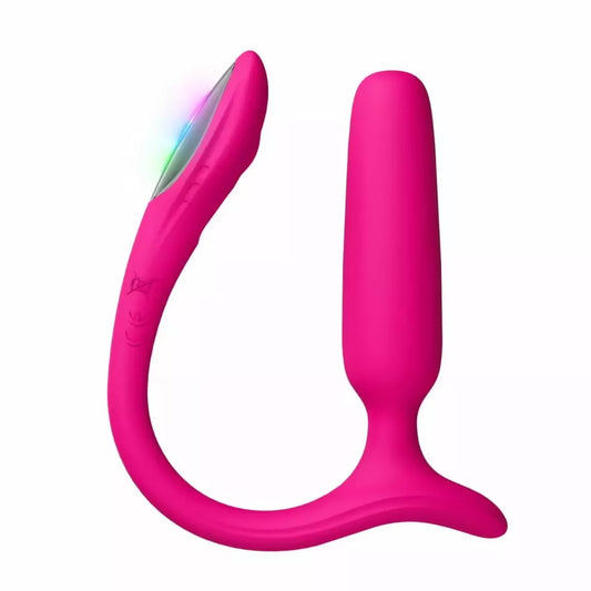 Lovense Lush Interactive Intimate Device Pink – programėle valdomas, su šviečiančia uodegėle