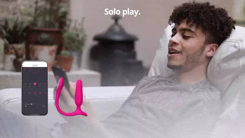 Lovense Lush Interactive Intimate Device Pink – programėle valdomas, su šviečiančia uodegėle