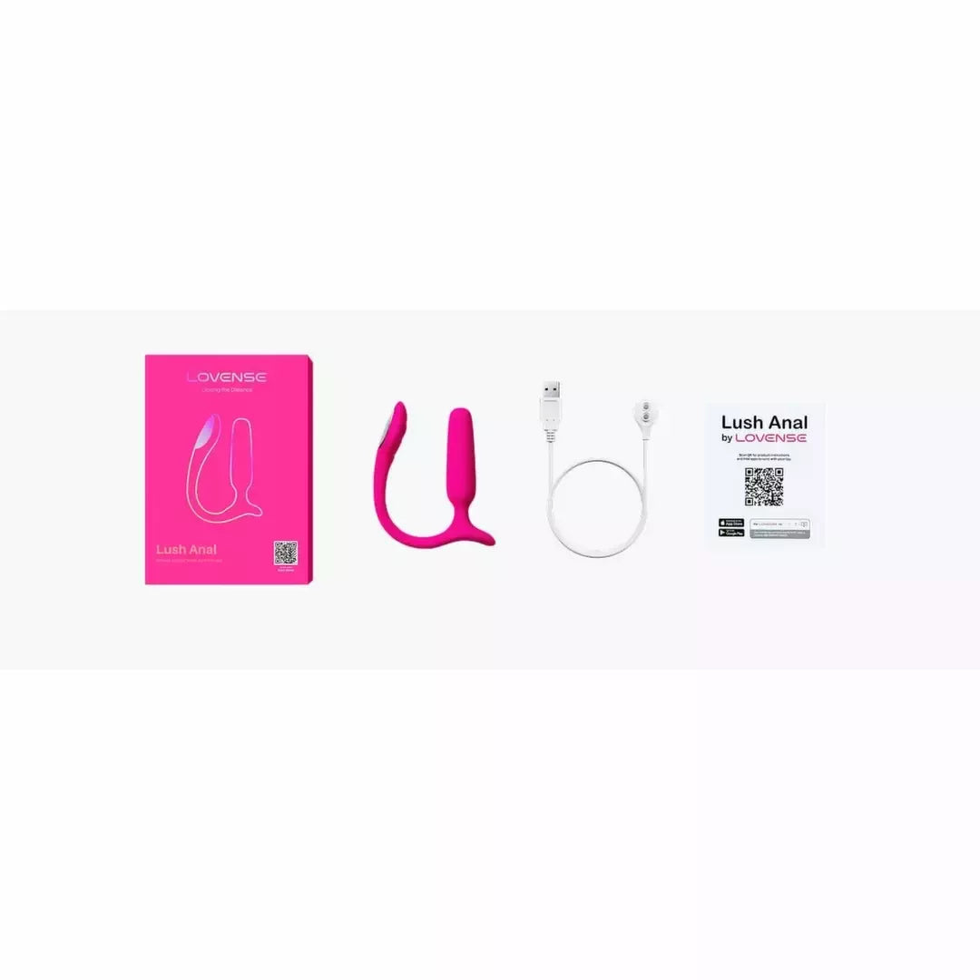 Lovense Lush Interactive Intimate Device Pink – programėle valdomas, su šviečiančia uodegėle