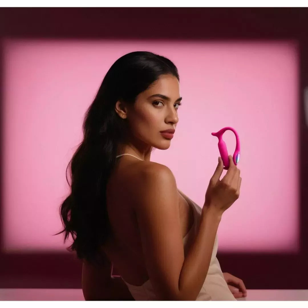 Lovense Lush Interactive Intimate Device Pink – programėle valdomas, su šviečiančia uodegėle