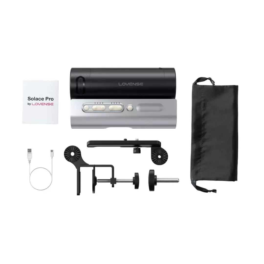 Lovense Solace Pro automatinis stūmoklinis įrenginys, juodas, 6 cm diapazonas