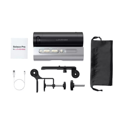 Lovense Solace Pro automatinis stūmoklinis įrenginys, juodas, 6 cm diapazonas