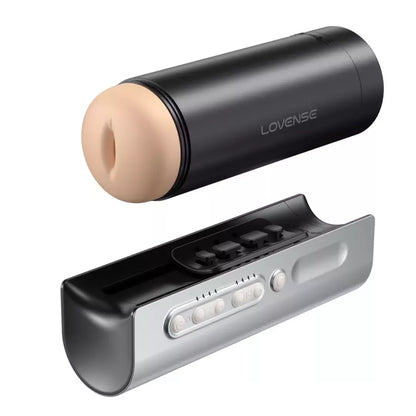 Lovense Solace Pro automatinis stūmoklinis įrenginys, juodas, 6 cm diapazonas
