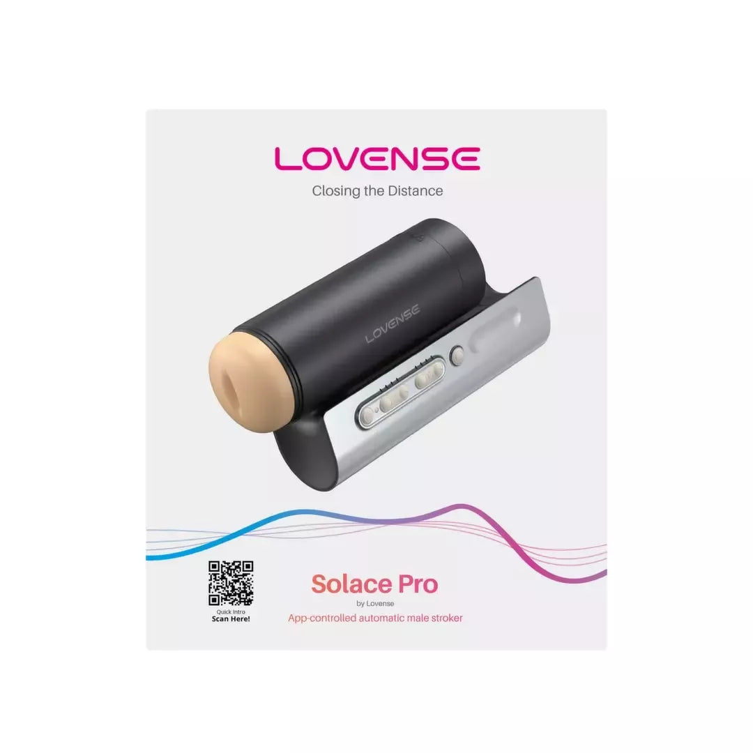 Lovense Solace Pro automatinis stūmoklinis įrenginys, juodas, 6 cm diapazonas