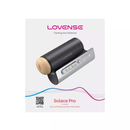 Lovense Solace Pro automatinis stūmoklinis įrenginys, juodas, 6 cm diapazonas