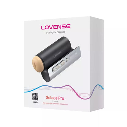 Lovense Solace Pro automatinis stūmoklinis įrenginys, juodas, 6 cm diapazonas