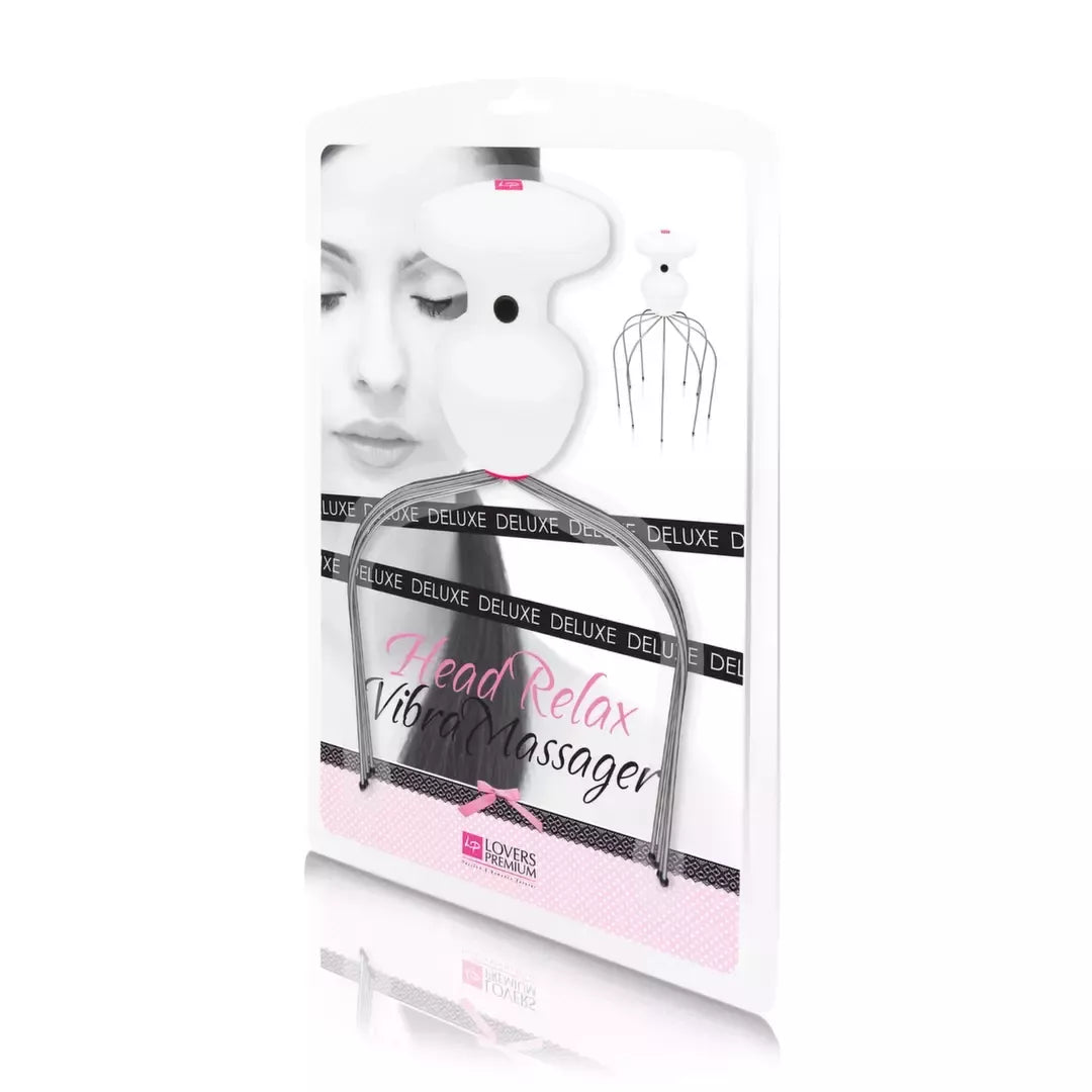 LoversPremium Head Relax Vibra Massager Deluxe – ergonomiškas vibruojantis galvos masažuoklis 28 cm