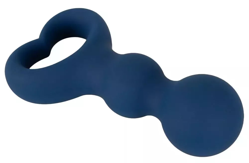 Magic Shiver silikoninis kaištis su širdelės formos rankenėle 9,5 cm – dviejų rutuliukų dizainas
