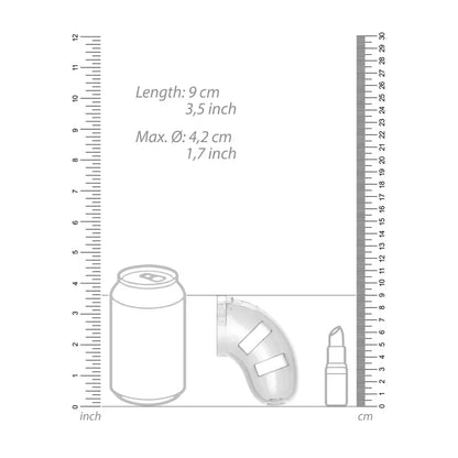 ManCage Model 10 polikarbonatinė skaistybės sistema su kamščiu 3,5"/9 cm
