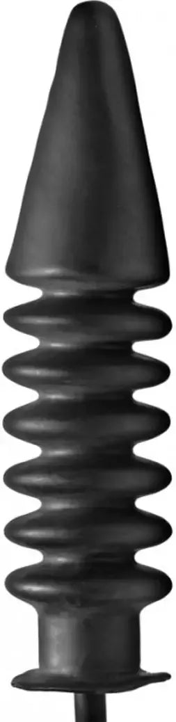 Master Series Accordion Inflatable Plug XL - reguliuojamo dydžio, juodas