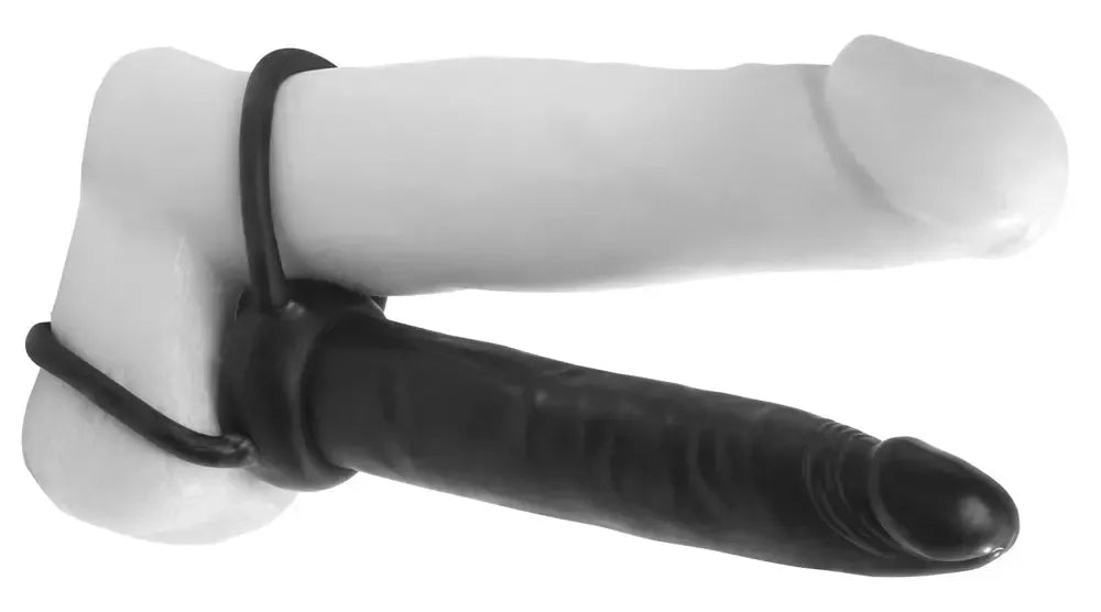 Master Series Double Trouble Duo Intimate System TPR juodas 15,3 cm