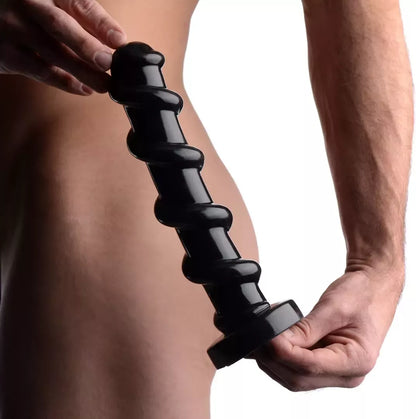 Mighty Screw Intimate Machine 25 cm juodas, be ftalatų PVC