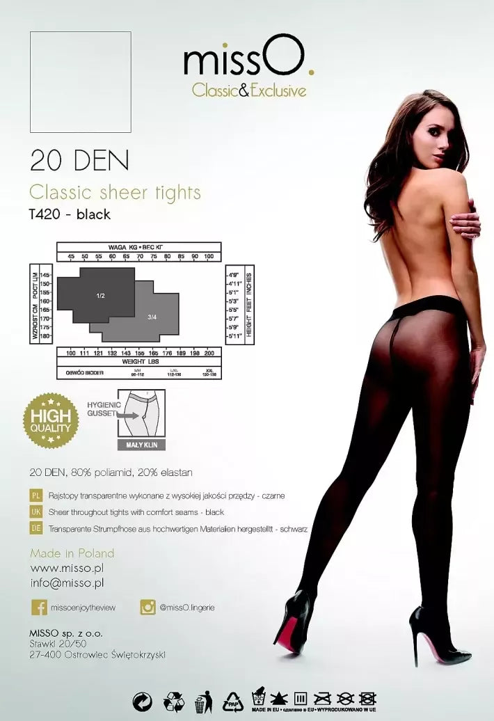 MissO T420 klasikinės permatomos pėdkelnės, juodos, L dydis – elegantiškas permatomas užbaigimas