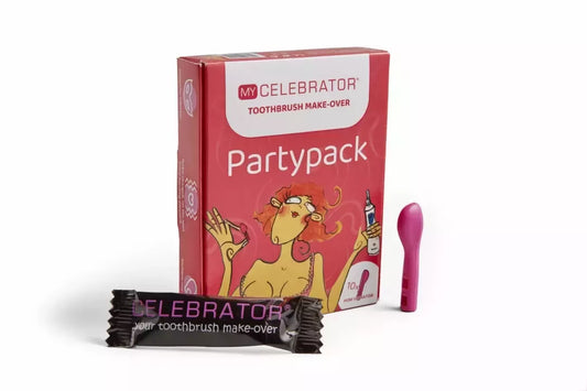 My Celebrator rožinis dantų šepetėlio priedų rinkinys – 10 antgalių