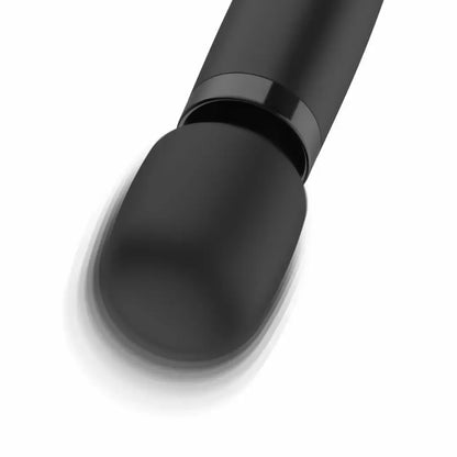 MyMagicWand didelis vibromasažuoklis, juodas – 42 režimai, atsparus vandeniui, kelionių rinkinys