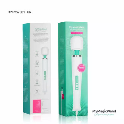 MyMagicWand Turquoise – galingas kelių greičių masažuoklis, EU kištukas
