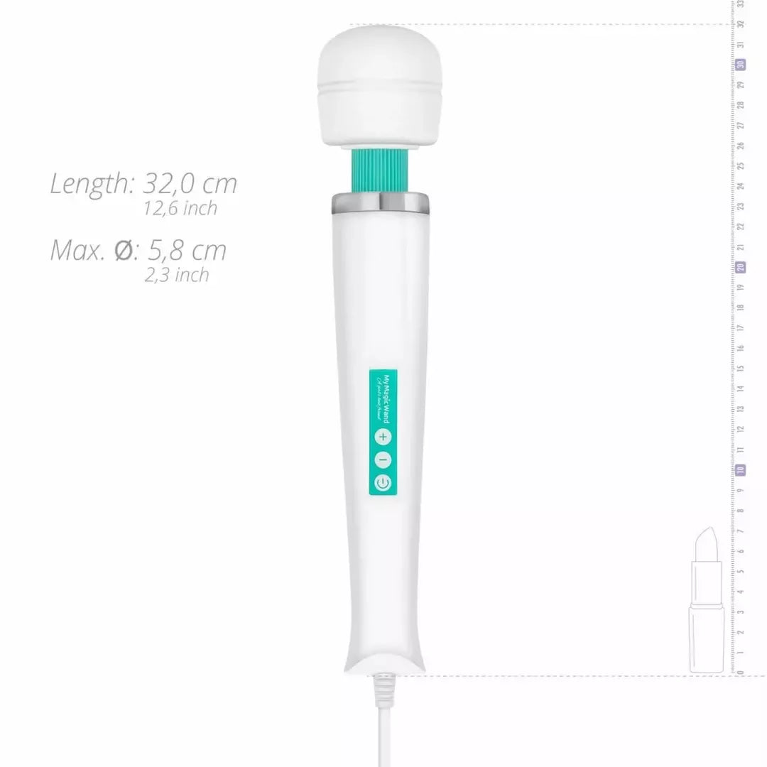 MyMagicWand Turquoise – galingas kelių greičių masažuoklis, EU kištukas