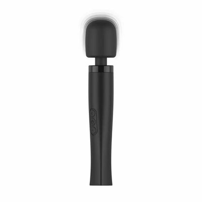 MyMagicWand Wand vibratorius Medium Black – 28 režimų, įkraunamas, IPX5