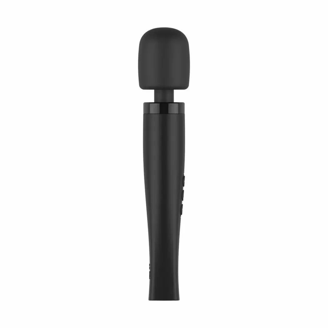 MyMagicWand Wand vibratorius Medium Black – 28 režimų, įkraunamas, IPX5