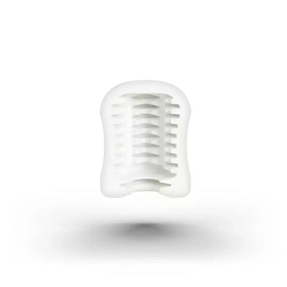 Mystim MasturbaTIN Ribbed Rita – intymus kompaktiškas prietaisas, baltas, 12 cm