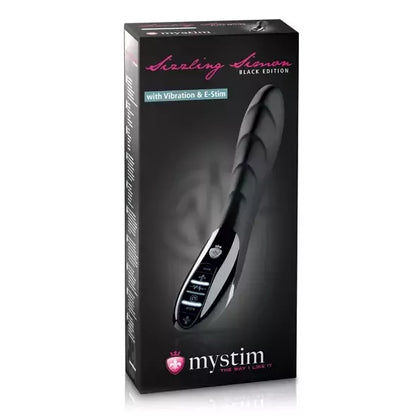 Mystim Sizzling Simon Black – dvigubo poveikio intymumo sistema, 27 cm