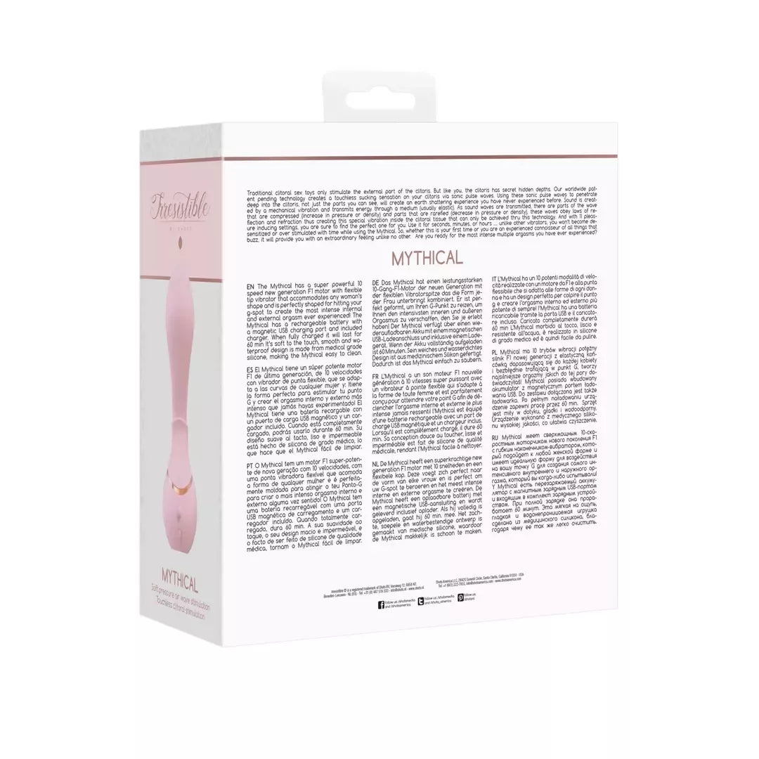Mythical Air Pulse Intimate Device 10 greičių silikoninis rožinis USB įkraunamas