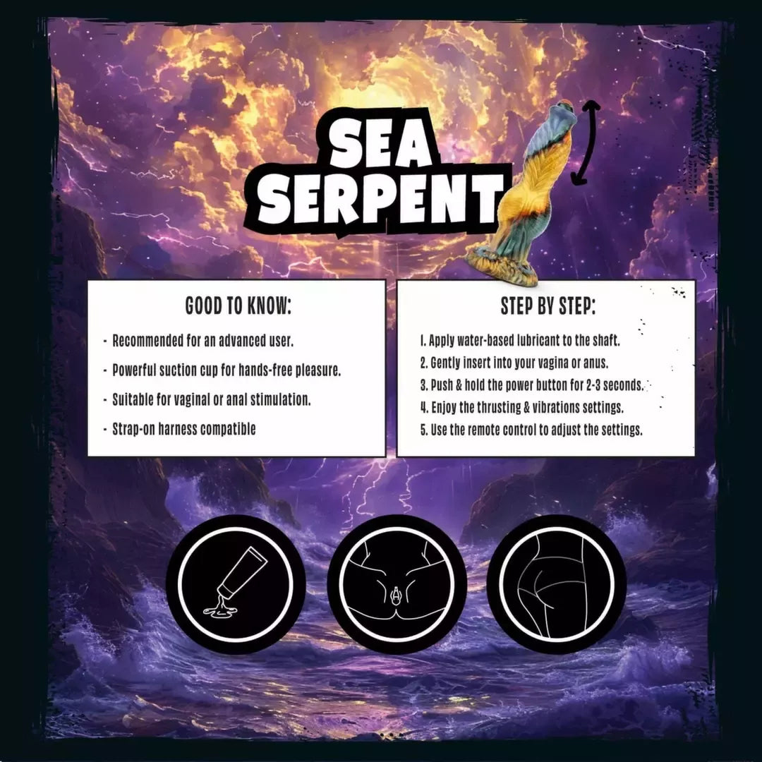 Mythical Mates Sea Serpent didelis silikoninis modelis su siurbtuku