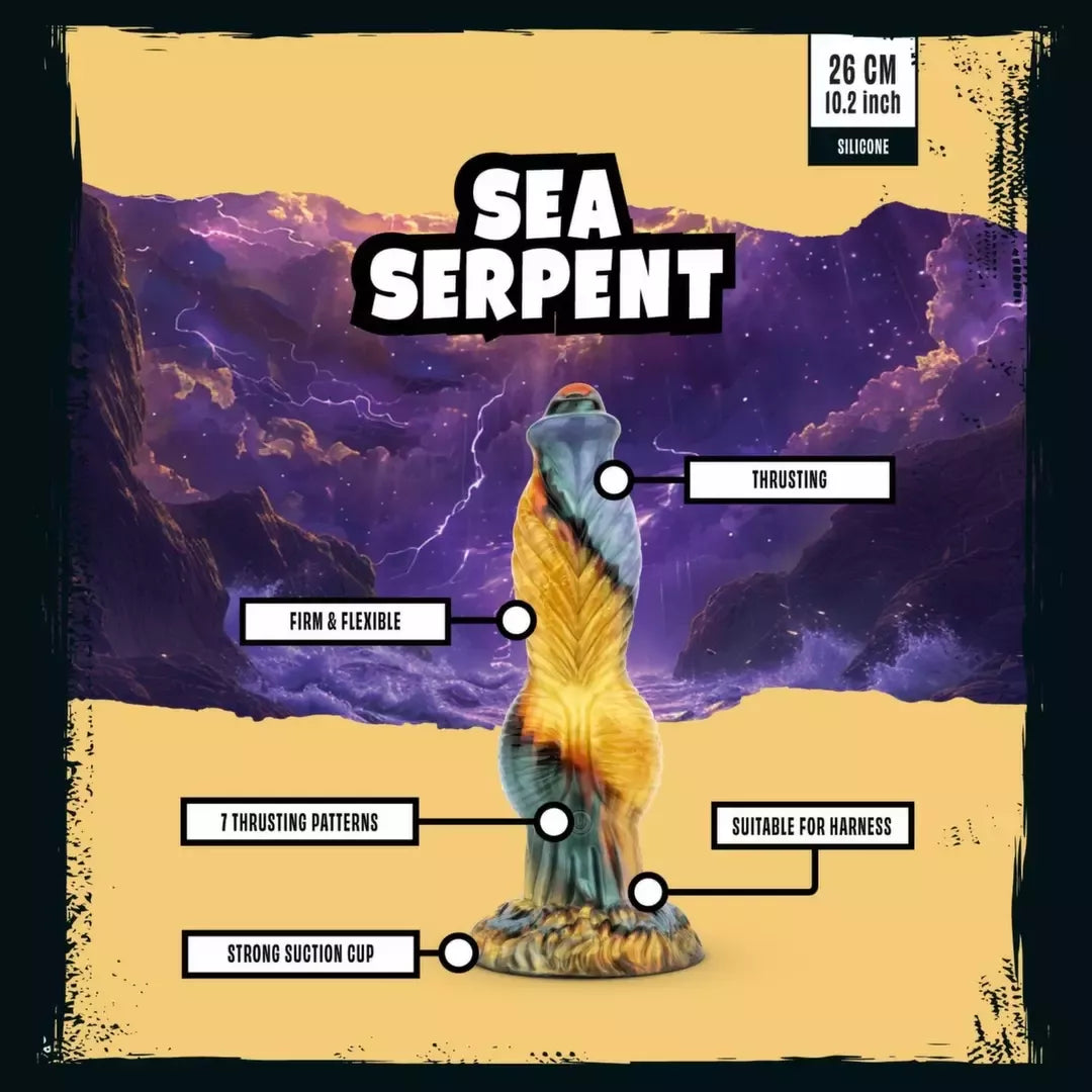 Mythical Mates Sea Serpent didelis silikoninis modelis su siurbtuku