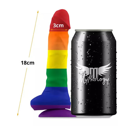 MYTHOLOGY Corey Pride silikoninis intymus modelis M, siurbtukas, 18 cm