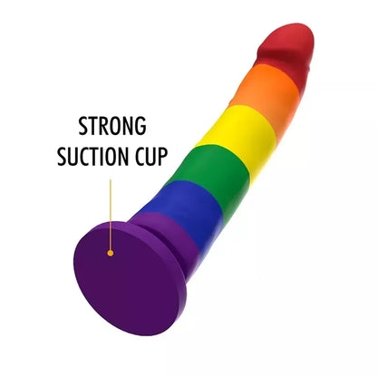 MYTHOLOGY Devon Pride Intimate Machine L – aukščiausios kokybės silikonas, Pride spalvos