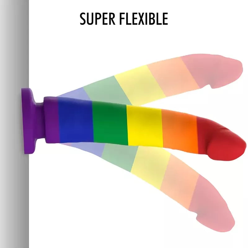 MYTHOLOGY Devon Pride Intimate Machine L – aukščiausios kokybės silikonas, Pride spalvos