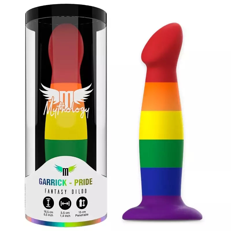 MYTHOLOGY Garrick Pride Intimate Device M - Lankstus silikonas, siurbiamasis pagrindas