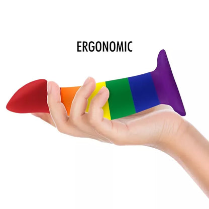 MYTHOLOGY Garrick Pride Intimate Device M - Lankstus silikonas, siurbiamasis pagrindas