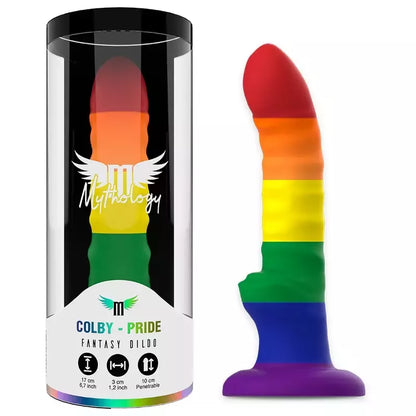 MYTHOLOGY Her Colby Pride silikoninis modelis M – lankstus pagrindas su siurbtuku