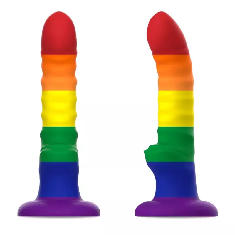 MYTHOLOGY Her Colby Pride silikoninis modelis M – lankstus pagrindas su siurbtuku