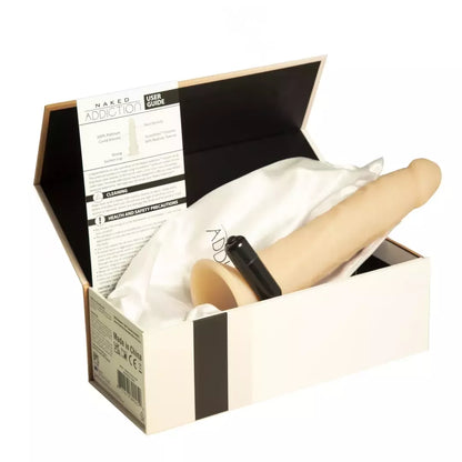 Naked Addiction silikoninė lanksti sistema, dviejų sluoksnių, vanilės spalvos, 22,8 cm