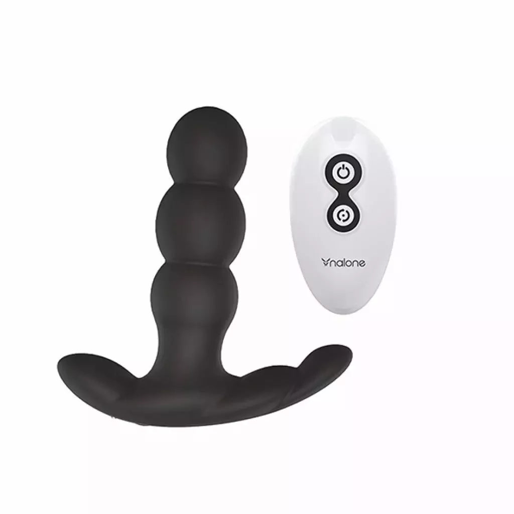Nalone Pearl Black – besisukantis masažuoklis su nuotolinio valdymo pulteliu, 12,5 cm