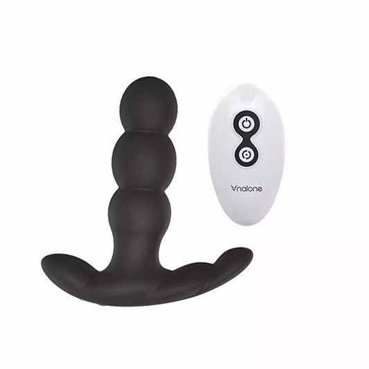 Nalone Pearl Black – besisukantis masažuoklis su nuotolinio valdymo pulteliu, 12,5 cm