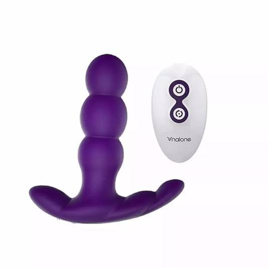 Nalone Pearl Purple prostatos masažuoklis su nuotolinio valdymo pulteliu, 12,5 cm